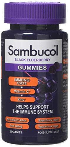 Sambucol Immuno Forte Gummies | Vitamin C | Zinc | Immune Support Supplement | 30 Gummies
