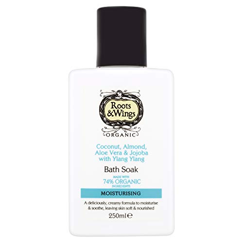 Roots & Wings Organic Moisturising Coconut, Aloe Vera, Almond and Jojoba with Ylang Ylang Bath Soak 250ml