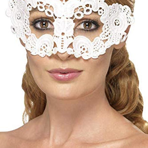 Smiffys 45631 Embroidered Lace Filigree Floral Eye Mask (One Size)