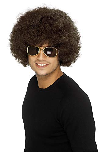 Smiffys 70's Funky Afro Wig - Brown