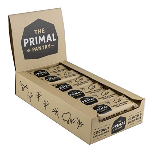 THE PRIMAL PANTRY Coconut & Macadamia Raw Paleo Bar 45g (PACK OF 18)