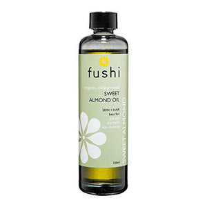 Fushi Sweet Golden Almond Organic Oil 100 ml | Fresh-Pressed | Best for Dull Skin, Dry Hands, Skin Cleansing, Sensitive Skin|Ethical & Vegan Society Approved|Manufactured in the UK