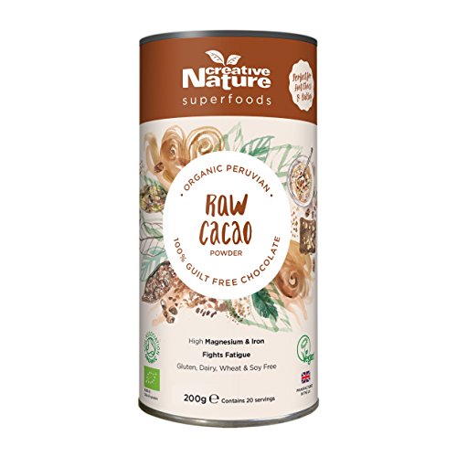 CREATIVE NATURE Organic Cacao Powder - Peruvian 200g (PACK OF 1)