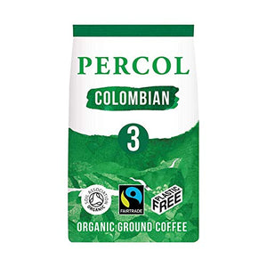 Percol Colombian Organic Ground Coffee - Plastic Free 200g