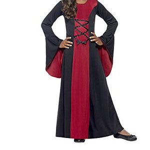 Smiffys Children's Vamp Girl Costume, Dress, Size: M, Color: Red and Black, 43031