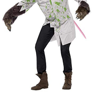 Smiffys Men's Experiment Lab Rat Costume, Jacket, Tail and Latex Mask, Hell's Asylum, Colour: Multi, Size: L, 20455