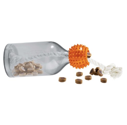 Dog Toy Snack Bottle Size M Orange  Pack Of 3 | Hunter