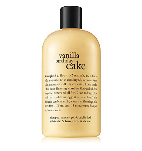 Bath & Body by Philosophy Vanilla Birthday Cake Shampoo, Shower Gel & Bubble Bath 480ml