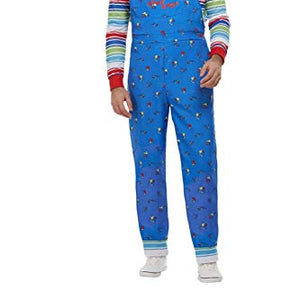 Smiffys 50265M Officially Licensed Chucky Costume, Men, Blue, M - Size 38"-40"