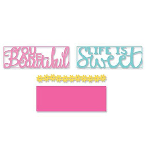 Sizzix SIZ661838 SB Thinlits Die Border Words