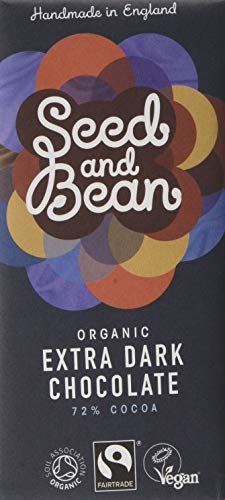 Seed & Bean Organic & Fairtrade Dominican Dark 72% Bar 85g (Pack of 8)