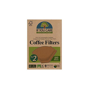 Pack of 4 x If You Care #2 Cone Coffee Filters - Brown - 100 Count