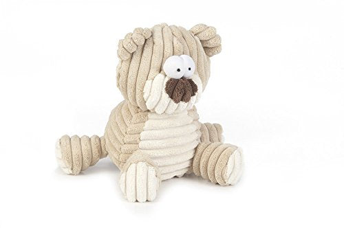 Soft Corduroy Teddy Bear (Beige And White)