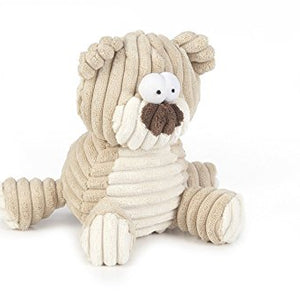 Soft Corduroy Teddy Bear (Beige And White)
