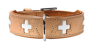 Collar Swiss 42 Nickel Pale Leather Tan/Nappa Tan, 35-39,5 Cm | Hunter