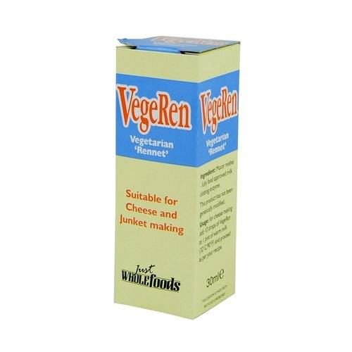 Just Wholefoods Vegeren Rennet 30ml (Pack of 2)