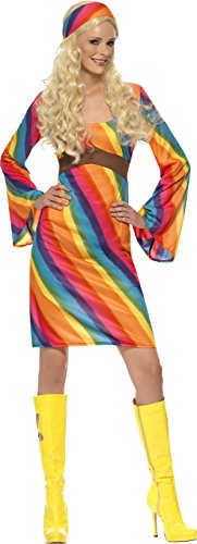 Smiffys Rainbow Hippie Costume, Size:L