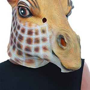 Smiffys 50881 Giraffe Latex Mask, Men, Brown