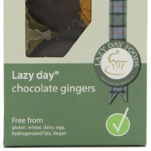 Lazy Days Foods Gingers Chocolate Snaps 125 g (Pack of 4)
