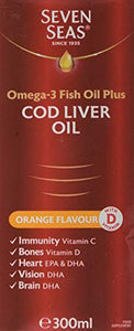 Seven Seas Cod Liver Oil, Orange Flavour, 300ml