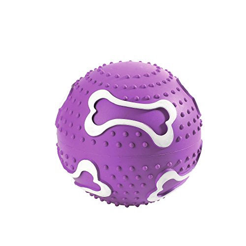 Dog Toy Ball, 10 Cm Rubber Purple  Pack Of 3 | Hunter