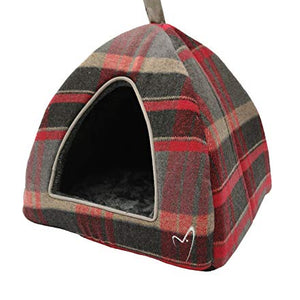 Gor Pets Camden Pyramid Bed (40X40X40Cm) Red Check