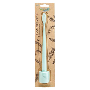 The Natural Family Bio Toothbrush and Stand, River Mint