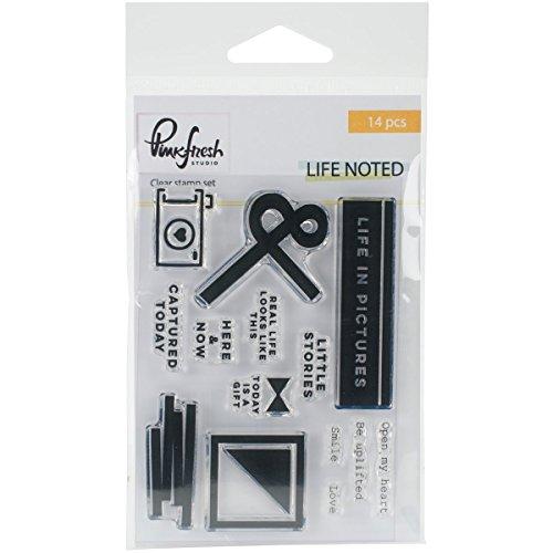Pinkfresh Studio Life Noted Clear Stamps 3"X4"-
