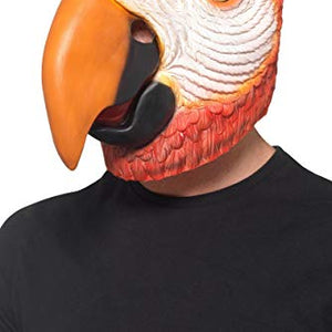 Smiffy's 49020 Parrot Latex Mask, Unisex-Adult, Red, One Size