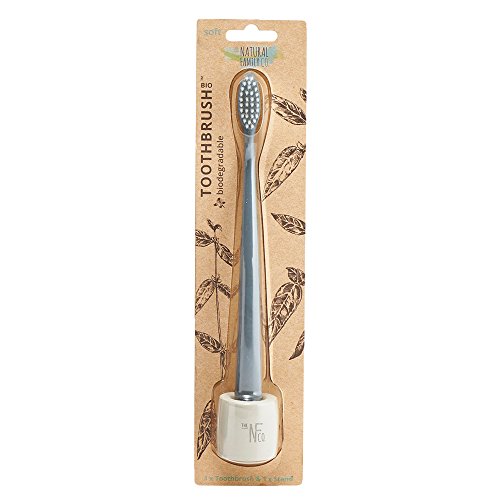 The Natural Family Bio Toothbrush and Stand, Monsoon Mist
