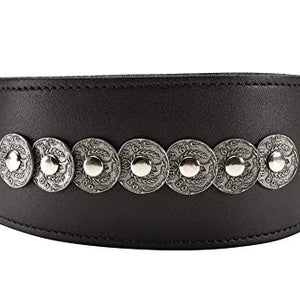 Greyhound Collar Rom 47 Ni, With Tassel Soft Leather Black/Nappa Black | Hunter