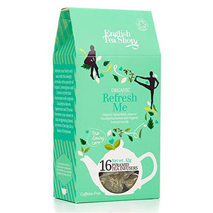 English Tea Shop Organic Tea - Refresh Me 16 Pyramid Tea Bags (Pack of 6)