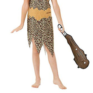 Smiffys 48776S Officially Licensed Horrible Histories Cave Costume, Unisex Children, Brown, S - Age 4-6 years