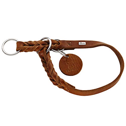 Training Collar Solid Education, 55 Soft Genuine Cow Leather, Cognac | Hunter
