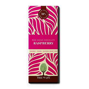 Tree Of Life Raw Organic Chocolate - Raspberry 75g (Pack of 10)