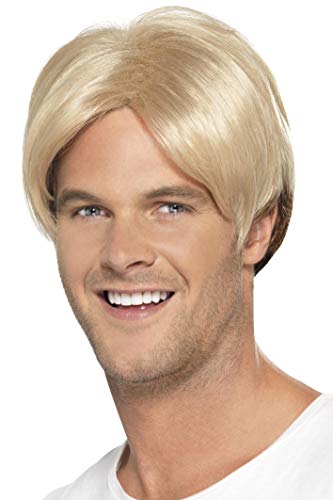 Smiffys 43674 "90's Boyband/Footballer" Curtain Wig (One Size)