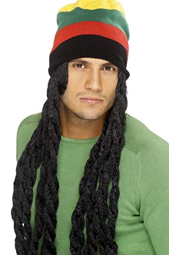 Smiffys Rasta Hat with Long Deadlocks