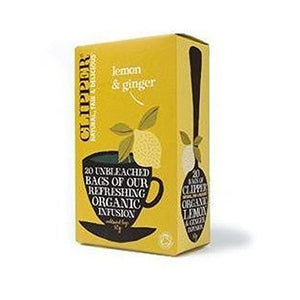 Clipper Organic Lemon & Ginger 20bag x 5 (Pack of 5)