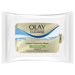 Olay Cleanse, Sensitive Skin facial cleansing wipes, Pack of 20