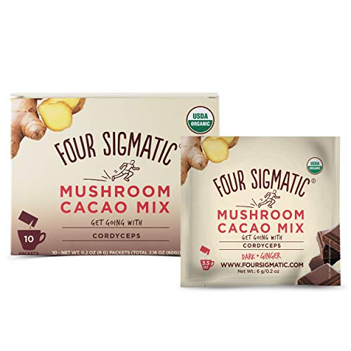 Four Sigmatic FSF Mushroom Hot Cacao Mix Cordyceps Sachets, 30 g