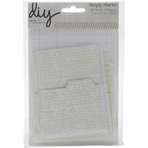 Simple Stories DIY Foundations Pockets, Office, 6 Per Package