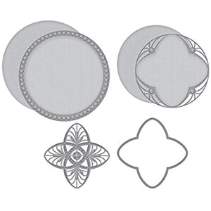 Spellbinders Tiffany Lavaliere Etched Dies, Copper, Large Circle: 12.6 x 12.6 cm