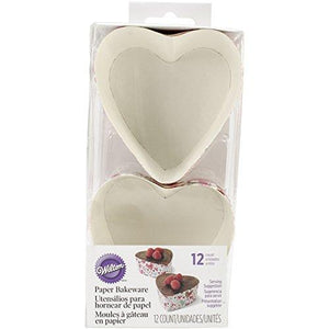 Wilton 415-2804 12 Count Valentine's Day Doodles Paper Bakeware, Pink
