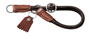 Training Collar Round & Soft Cody, 40/10 Bison Leather, Dark Brown | Hunter