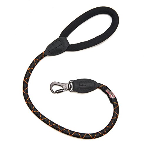 Long Paws Comfort Collection Rope Lead 75Cm / 30In Black/Orange