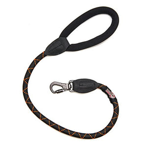 Long Paws Comfort Collection Rope Lead 75Cm / 30In Black/Orange