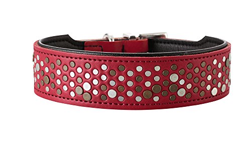 Collar Basic Rivellino, 50 Coated Split Leather Red/Black | Hunter