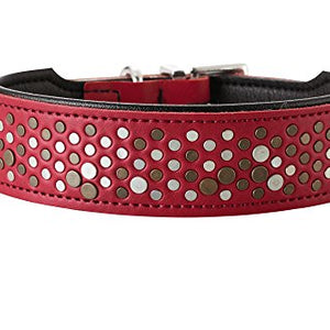 Collar Basic Rivellino, 50 Coated Split Leather Red/Black | Hunter