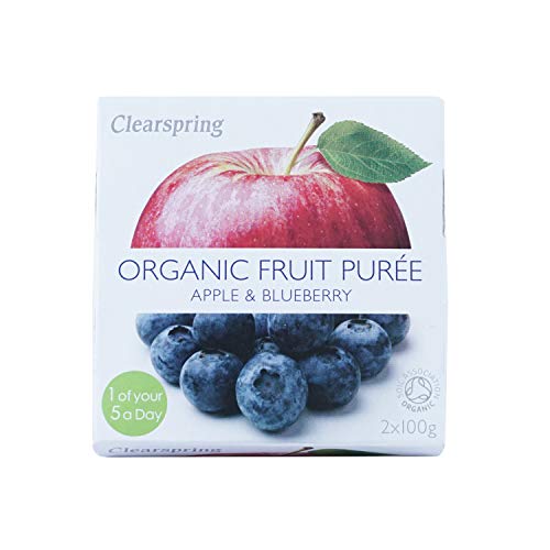 Clearspring Organic Apple and Blueberry Puree, 2 x 100g