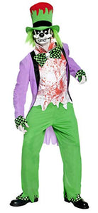 Smiffys Men's Bad Hatter Costume, Jacket, Trousers, Hat, Shirt, Mask, Shoe Covers & Gloves, Twisted Fairytale, Size:L, Colour: Multi, 32894